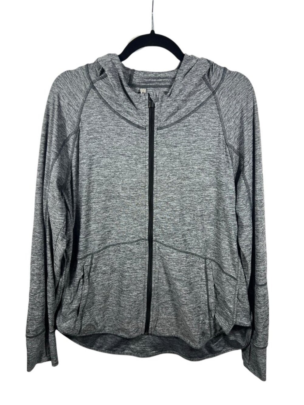 Athleta Jacket Womens XLarge Full Zip Stretch Thumbholes Active Workout Gym